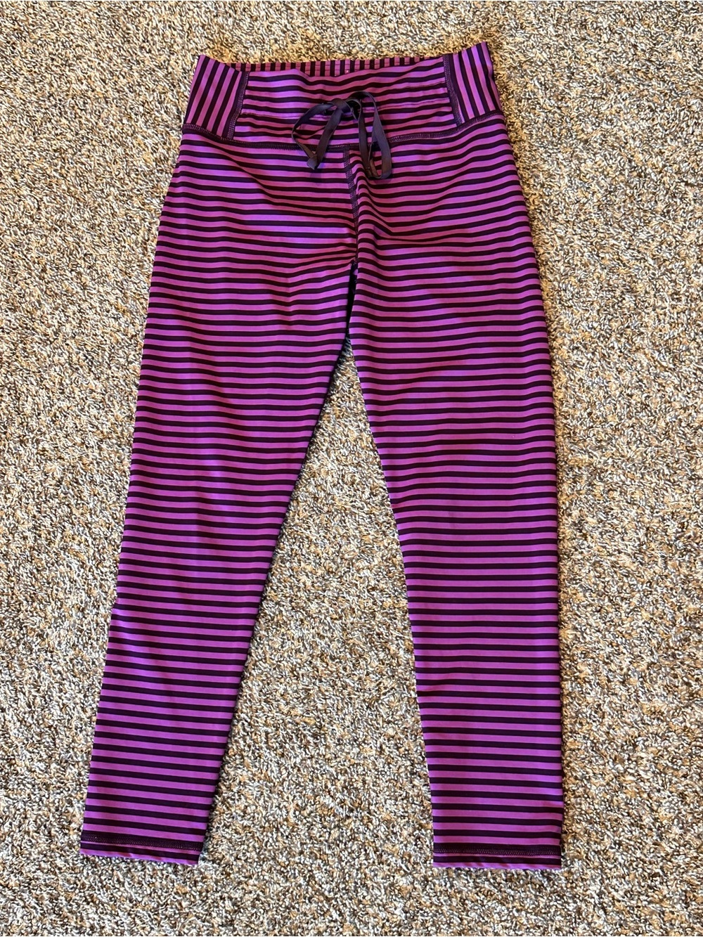 Aerie Striped Purple Yoga Leggings